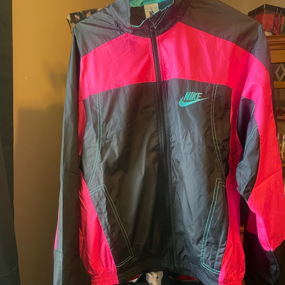 Nike Black and Teal,and pink Jacket (windbreaker)